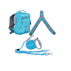 MDXONE Kids Snowboard Ski Harness Trainer with Retractable Leash and Absorb bungees (Aqua) Winter 21-22 Yetis Logos