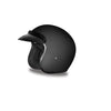 Daytona Helmets Motorcycle Open Face Helmet Cruiser- Dull Black 100% DOT Approved