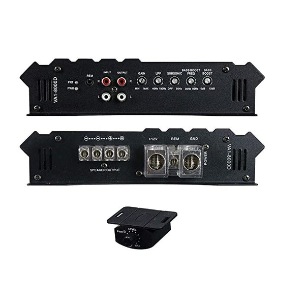 Power Acoustik VA1-8000D Monoblock 8000W Subwoofers Speakers Bass Amplifier New