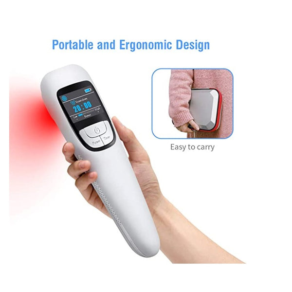 Red Light Therapy Device for Shoulder Back Knee Joint Muscle Pain Relief, 13pcs x 650nm + 3pcs x 808nm, 4 Power + 4 Timer, Handheld