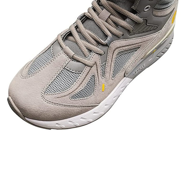 FitVille Men's Extra Wide Basketball Shoes with Wide Toe Box Comfortable High-top Sneakers for Flat Feet (11.5 Wide, Sandy Grey)