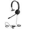 Jabra Evolve 20 UC Wired Headset, Stereo Professional Telephone Headphones for Greater Productivity, Superior Sound for Calls and Music, USB Connection, Bundle with Wall Charger