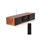 KEiiD CD Player for Home with Bluetooth Wooden Stereo System Desktop Speakers FM Radio USB SD AUX Remote Control